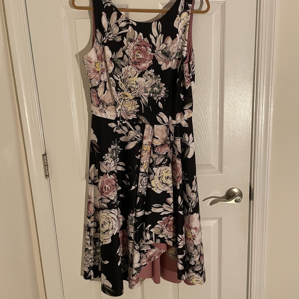 WHBM Black and floral dress